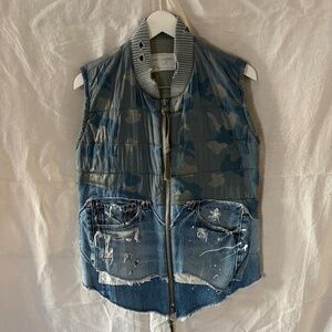 GREG LAUREN QUILTED CAMOUFLAGE VEST